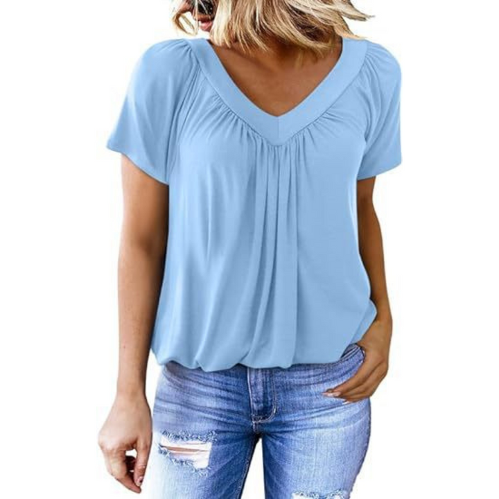 Verolyn - Relaxed V-Neck Top