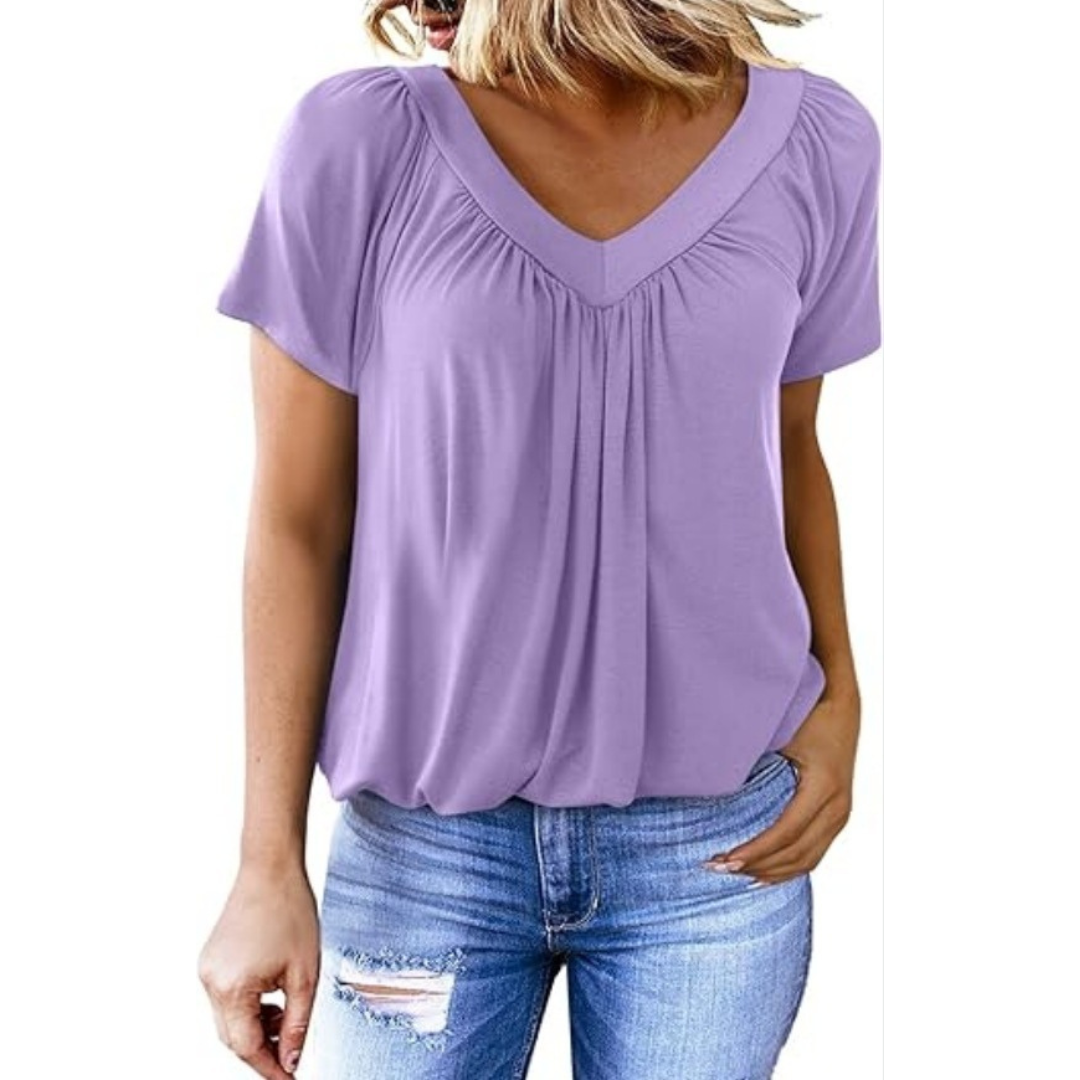 Verolyn - Relaxed V-Neck Top