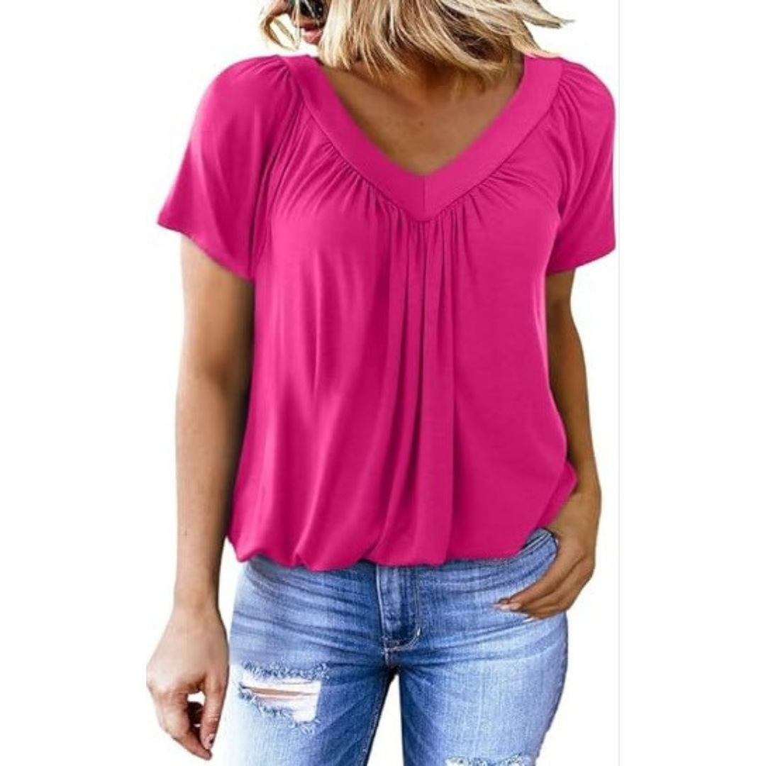 Verolyn - Relaxed V-Neck Top