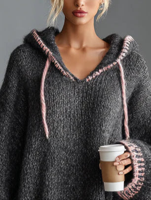 Verolyn - Hooded Knit Mini Dress