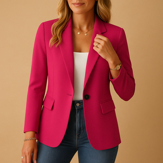 Stretch Tailored Blazer in Pink — VerolynBoutique
