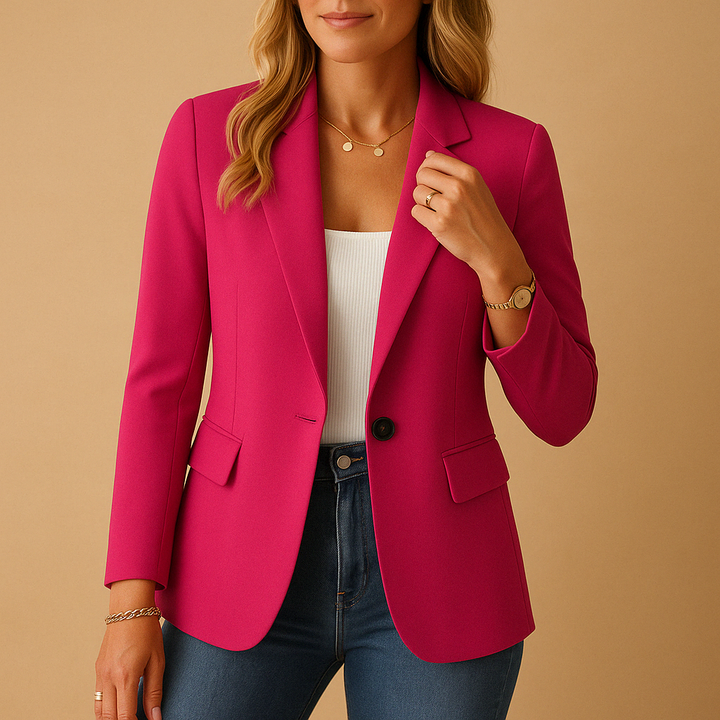 Stretch Tailored Blazer in Pink — VerolynBoutique