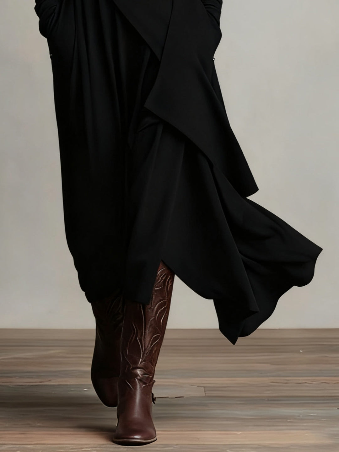 Asymmetric High Neck Maxi Dress in Purple — VerolynBoutique