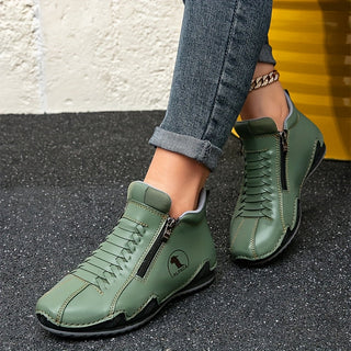 Water-Resistant Side-Zip Comfort Shoes in White — VerolynBoutique
