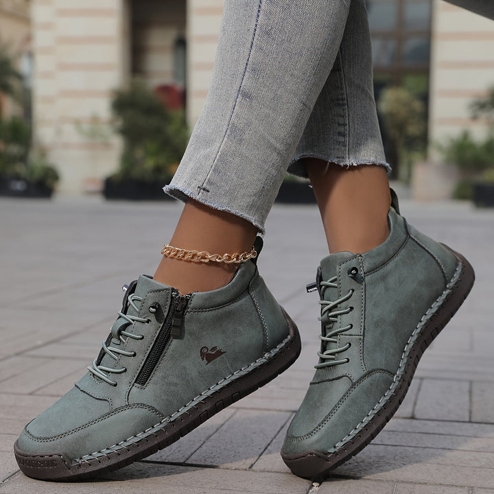 Wide-Toe Comfort Sneakers in Green — VerolynBoutique