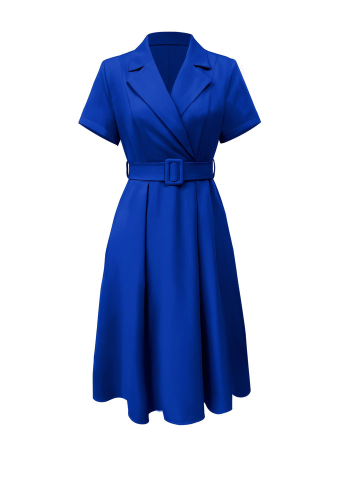 Verolyn - Lapel Collar A-Line Dress