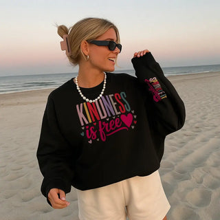 Kindness Is Free Sweater in Black — VerolynBoutique