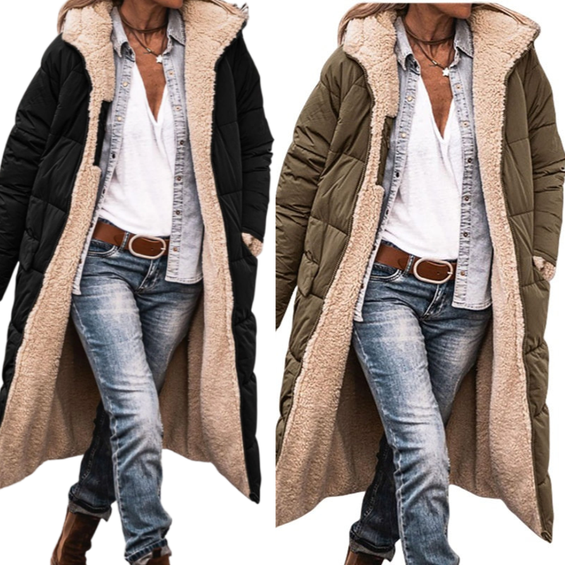 Verolyn reversible sherpa hooded coat – view 5