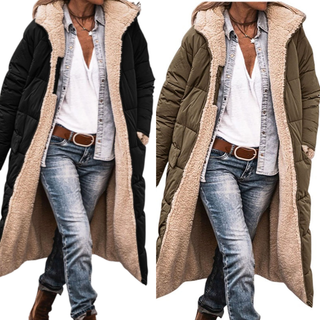 Verolyn reversible sherpa hooded coat – view 5
