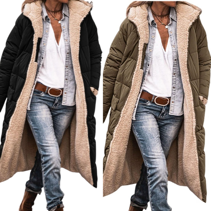 Verolyn reversible sherpa hooded coat – view 5