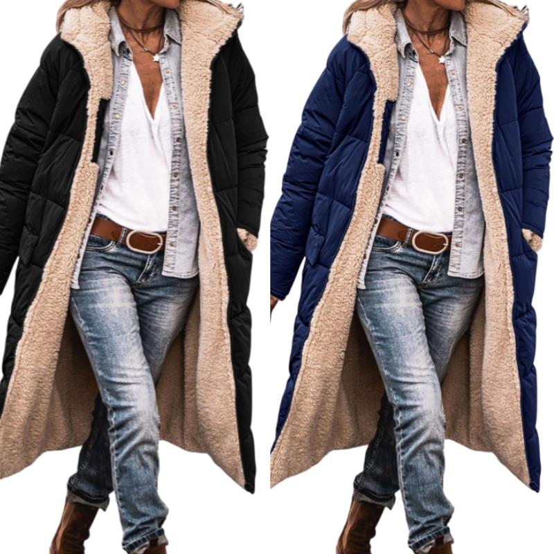Verolyn reversible sherpa hooded coat – view 10