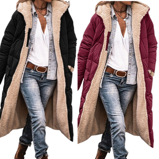 Verolyn reversible sherpa hooded coat – view 6