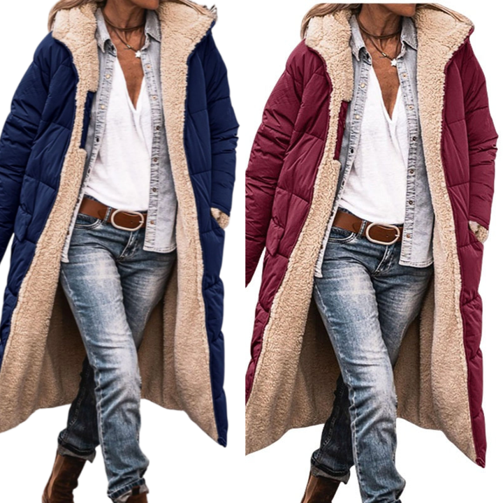 Verolyn reversible sherpa hooded coat – view 7