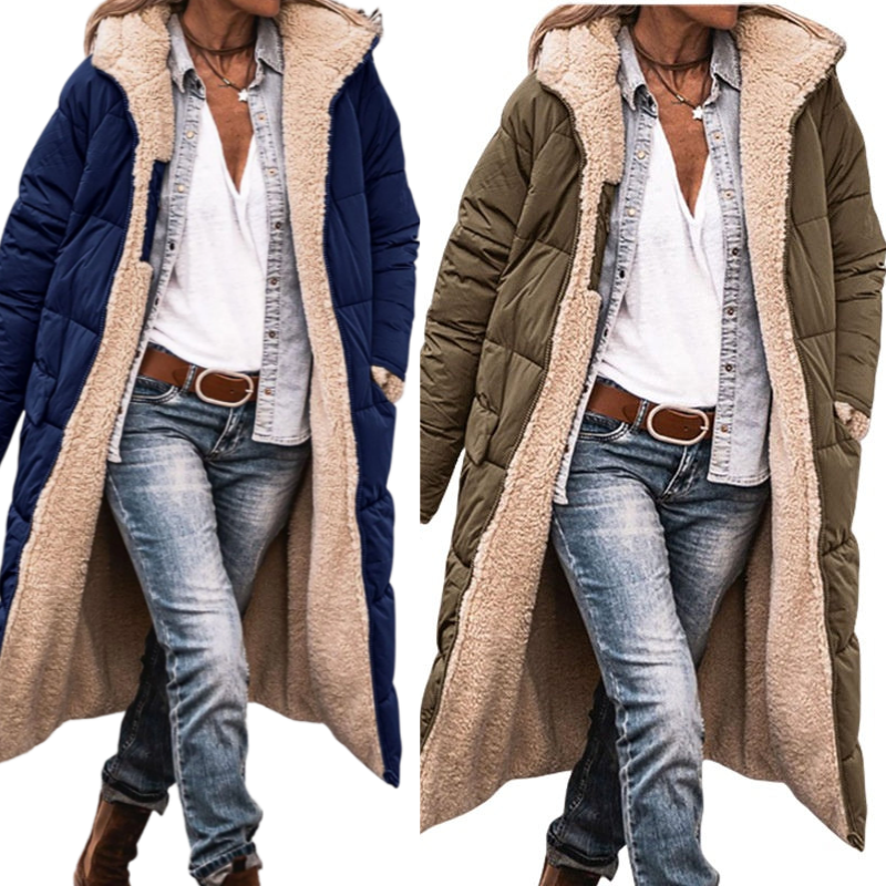 Verolyn reversible sherpa hooded coat – view 8