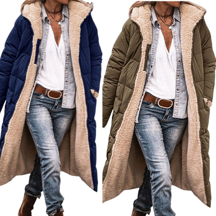 Verolyn reversible sherpa hooded coat – view 8