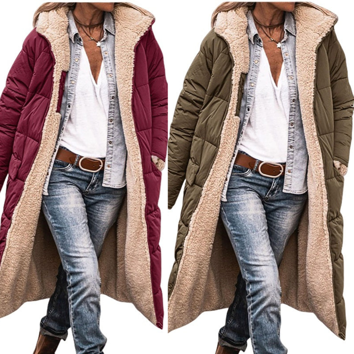 Verolyn reversible sherpa hooded coat – view 9