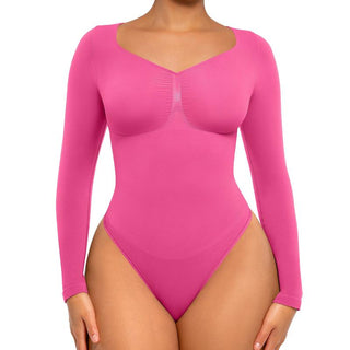 Verolyn - Seamless Long Sleeve Thong Bodysuit