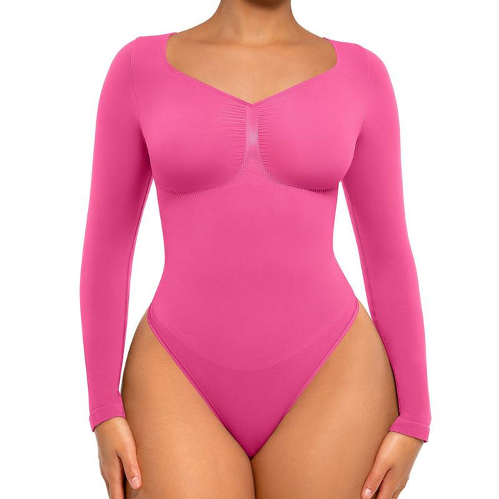 Verolyn - Seamless Long Sleeve Thong Bodysuit