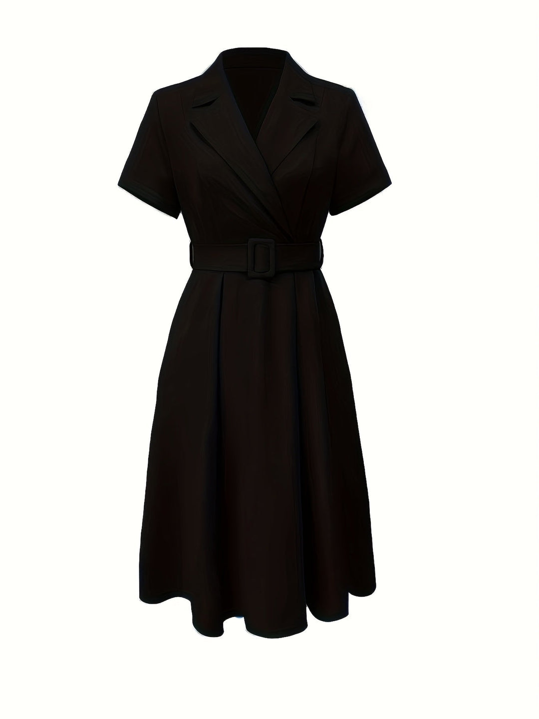 Verolyn - Lapel Collar A-Line Dress