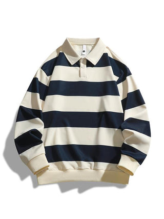 Verolyn - Striped Collar Sweatshirt