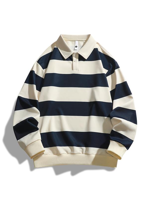 Verolyn - Striped Collar Sweatshirt