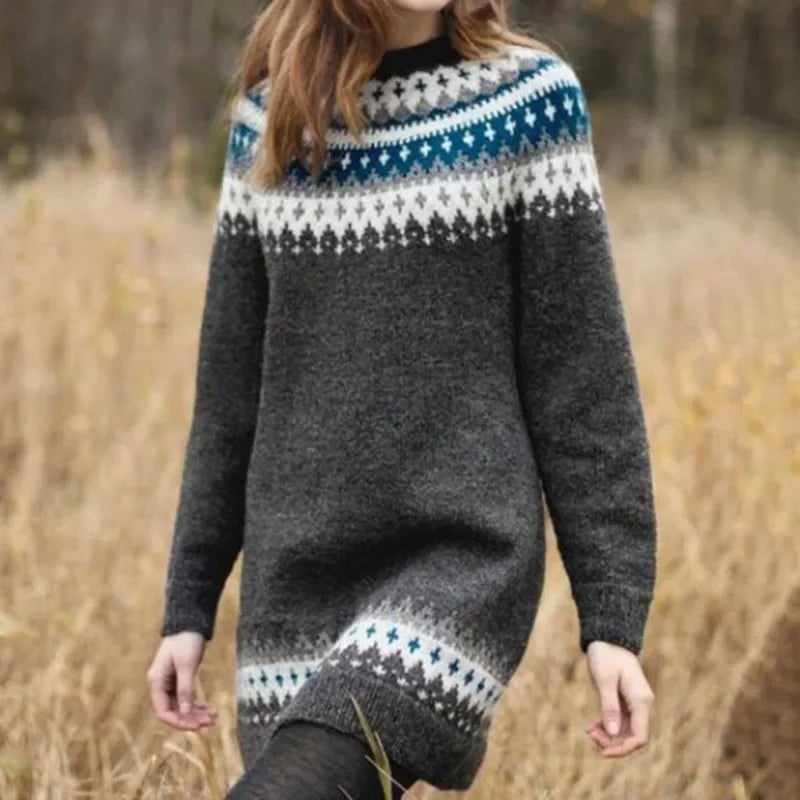 Verolyn charcoal icelandic longline jumper