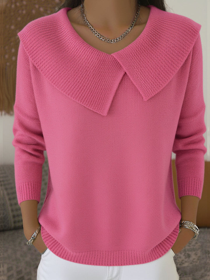 Verolyn wide roll neck jumper in pink