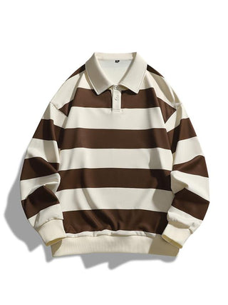 Verolyn - Striped Collar Sweatshirt