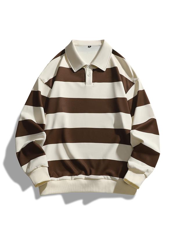 Verolyn - Striped Collar Sweatshirt