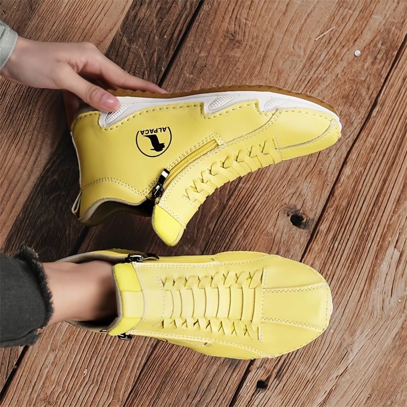 Water-Resistant Side-Zip Comfort Shoes in White — VerolynBoutique