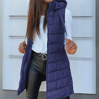 Verolyn - Hooded Long Puffer Vest