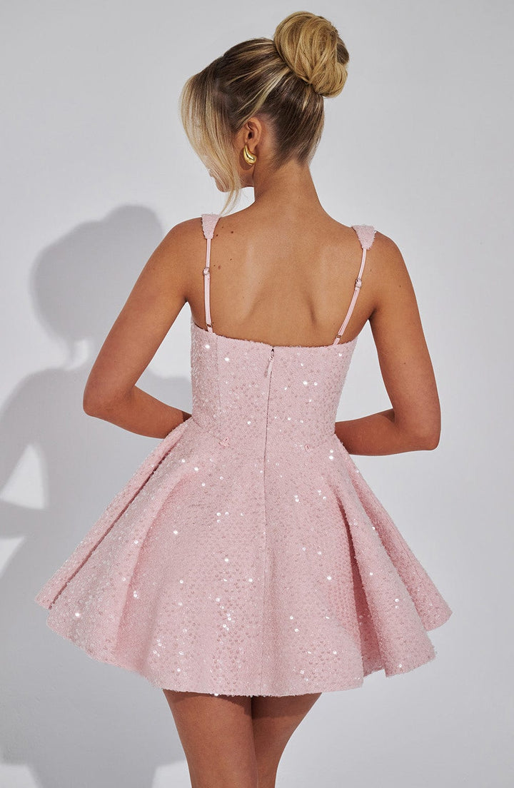 Verolyn - Sparkle Bow Mini Dress