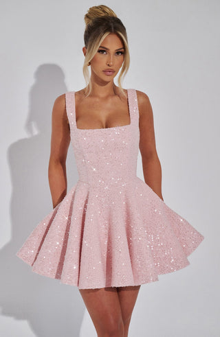 Verolyn - Sparkle Bow Mini Dress