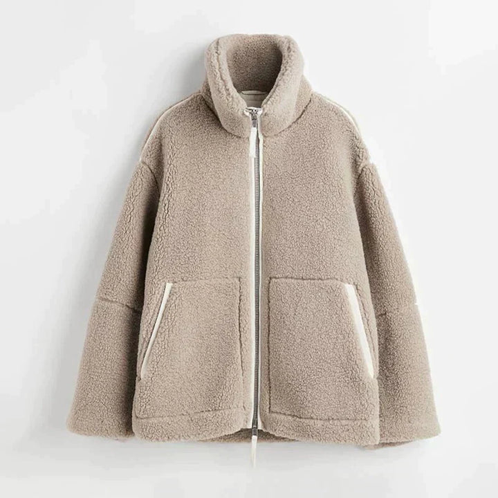 Oversized Teddy Jacket in Coffee Brown — VerolynBoutique