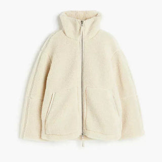 Oversized Teddy Jacket in Beige — VerolynBoutique