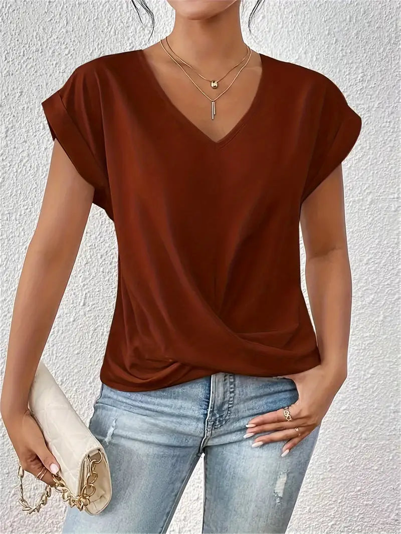 Verolyn - Classic V-Neck Top