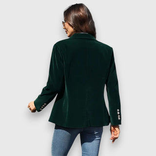 One-Button Retro Blazer in Green — VerolynBoutique