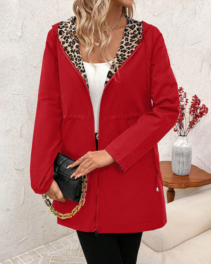 Verolyn - Reversible Leopard Hooded Coat