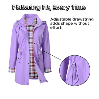 Verolyn drawstring waist waterproof rain jacket – view 5