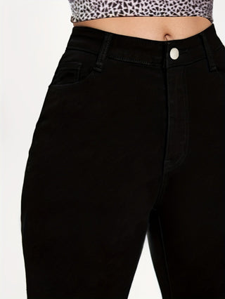 High-Waist Black Skinny Jeans in Black — VerolynBoutique