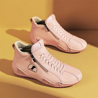 Water-Resistant Side-Zip Comfort Shoes in Pink — VerolynBoutique