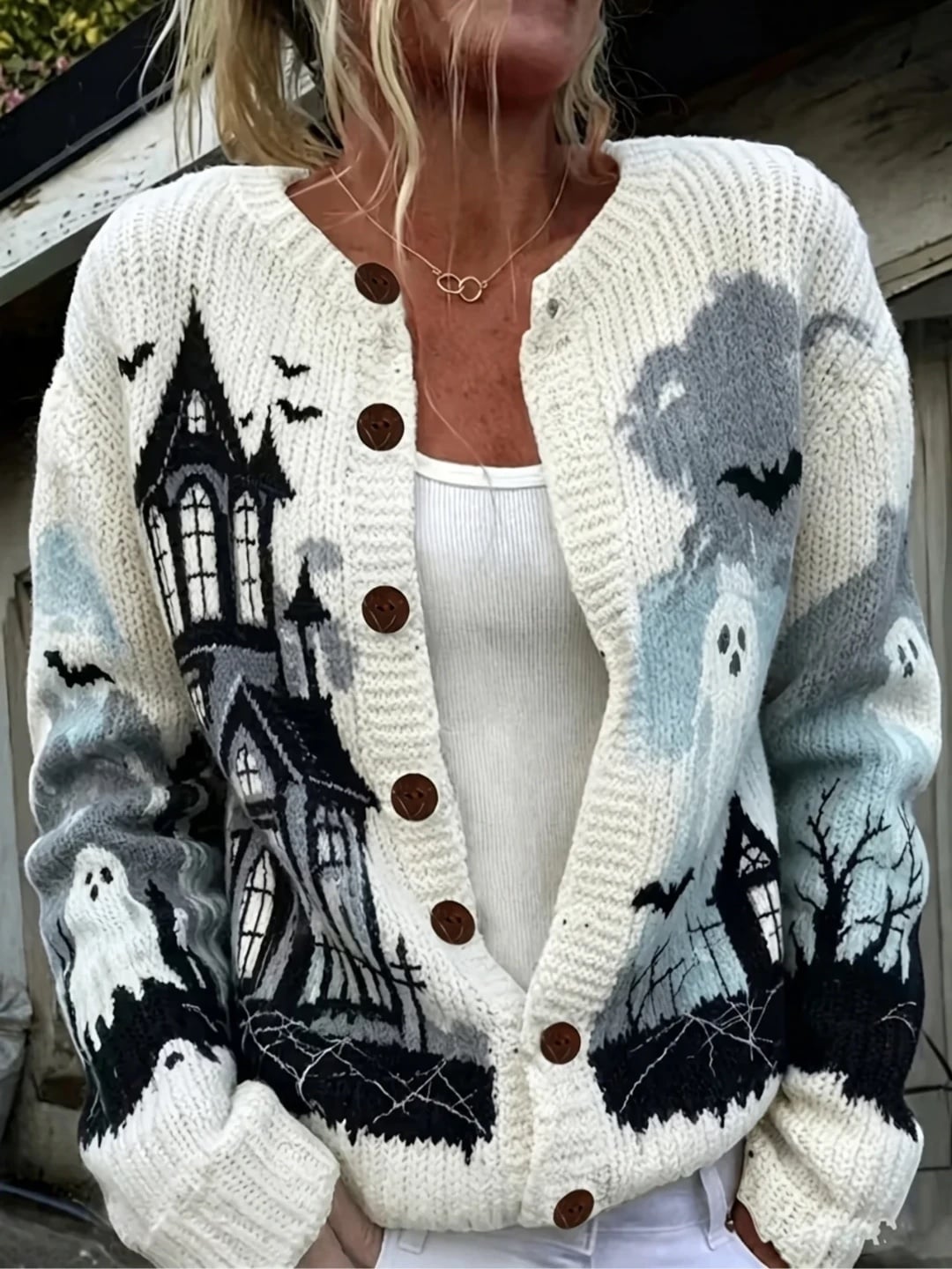 Verolyn haunted mansion storybook cardigan