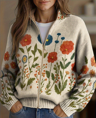 Verolyn wildflower meadow zip cardigan – view 4