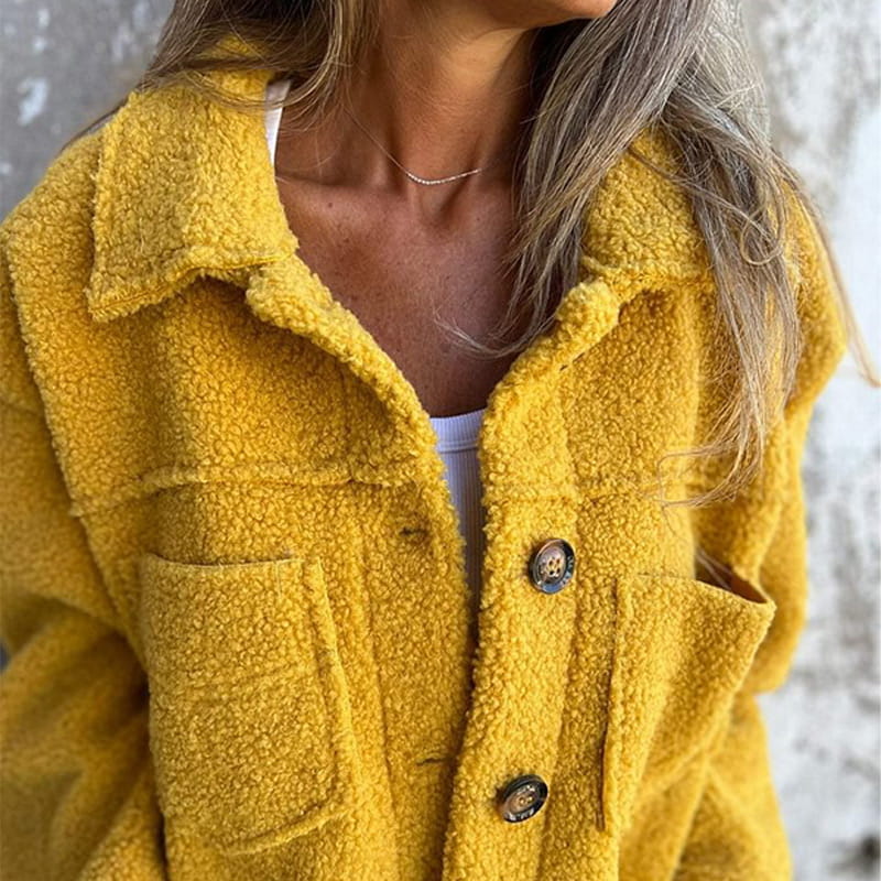 Verolyn soft faux fur button jacket – alternate view
