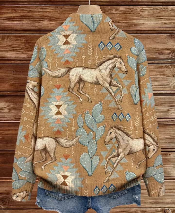 Verolyn desert horse zip cardigan – view 10