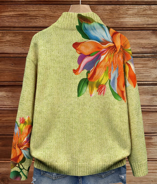 Verolyn tropical lily zip cardigan – view 4