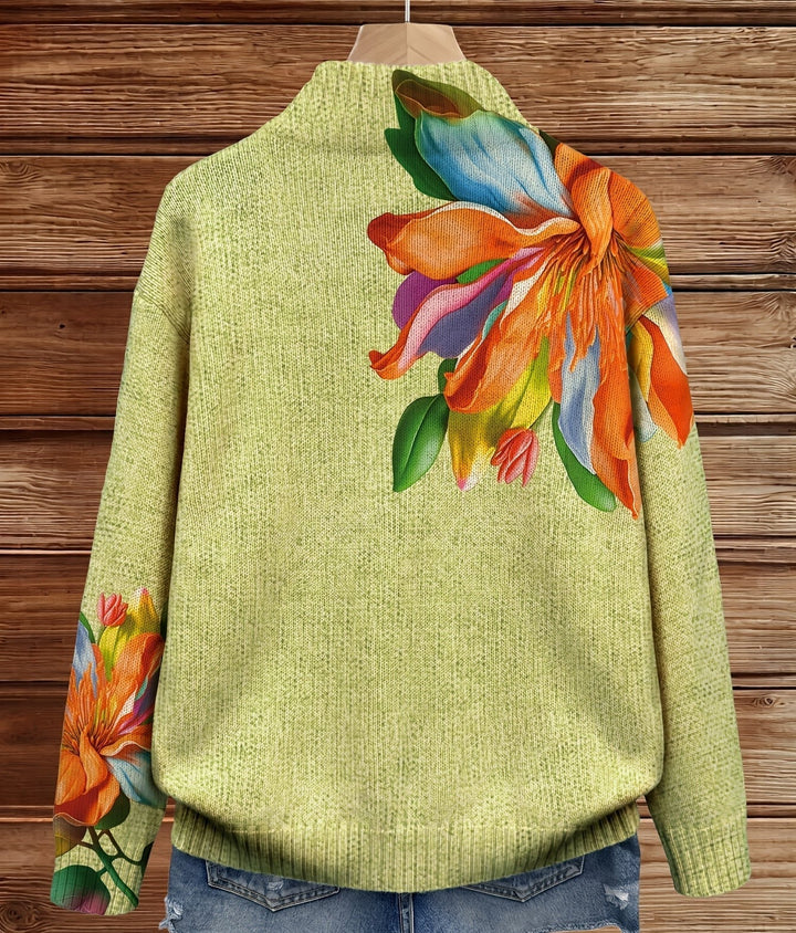 Verolyn tropical lily zip cardigan – view 4