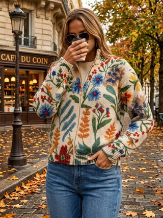 Verolyn botanical garden zip cardigan – view 3