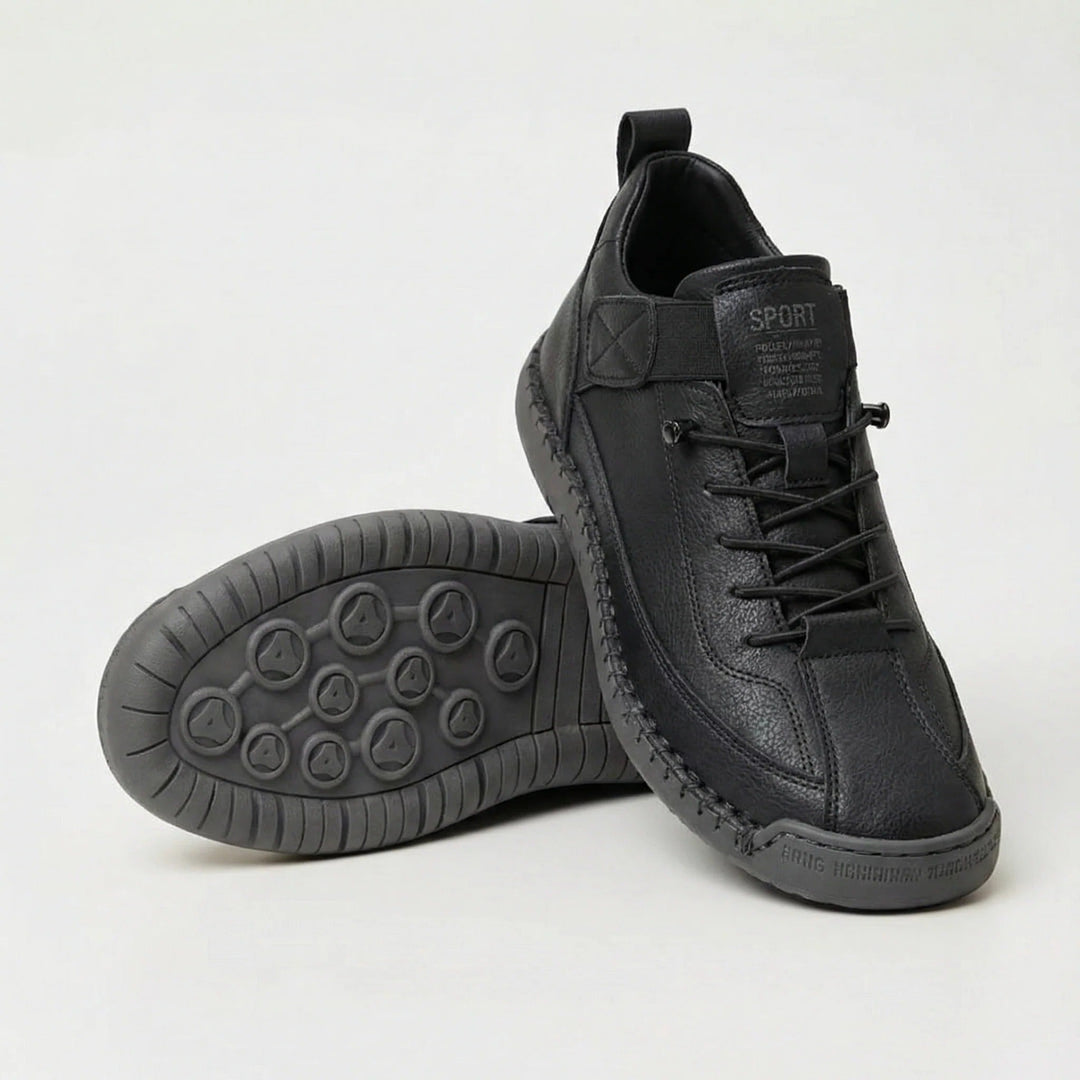 Wide Fit Slip On Sneakers in Black — VerolynBoutique