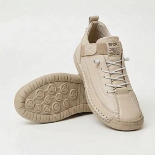 Wide Fit Slip On Sneakers in Beige — VerolynBoutique